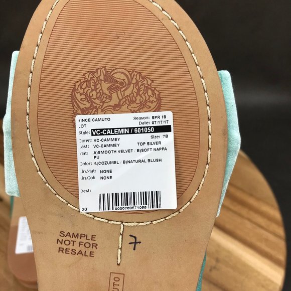 Vince Camuto Blue Twist Platform Slides Slip On Sandals Womens Size 7 B - Picture 7 of 8